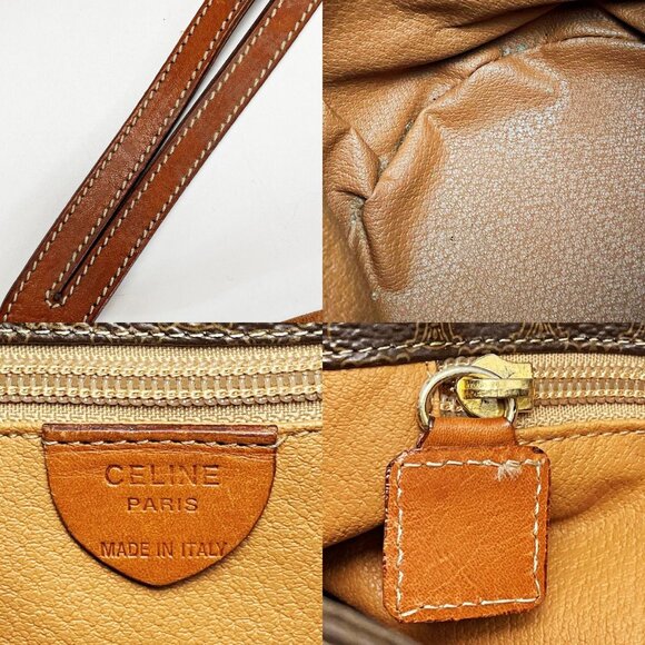 Celine Macadam Pattern T06 Brown Backpack Vintage Leather main image 6